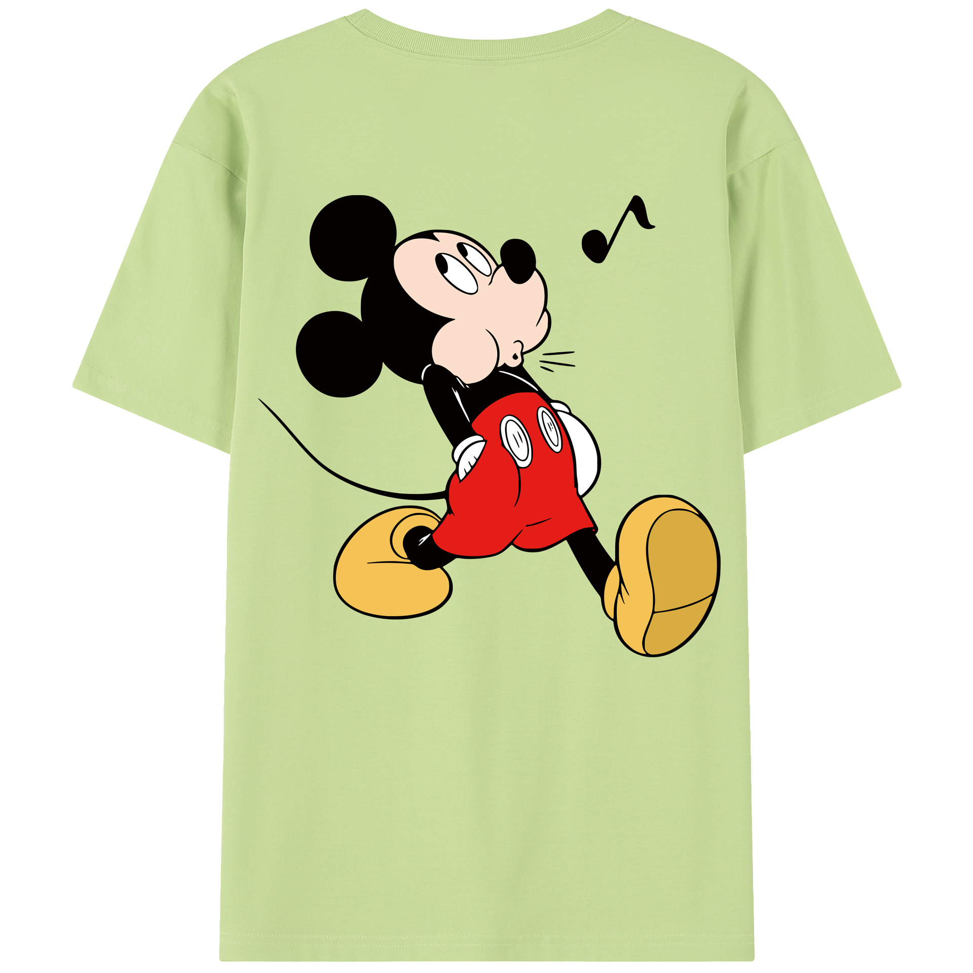 （画像用） ミッキーマウス Mickey Mouse 綿100％半袖Tシャツ（背面プリント）